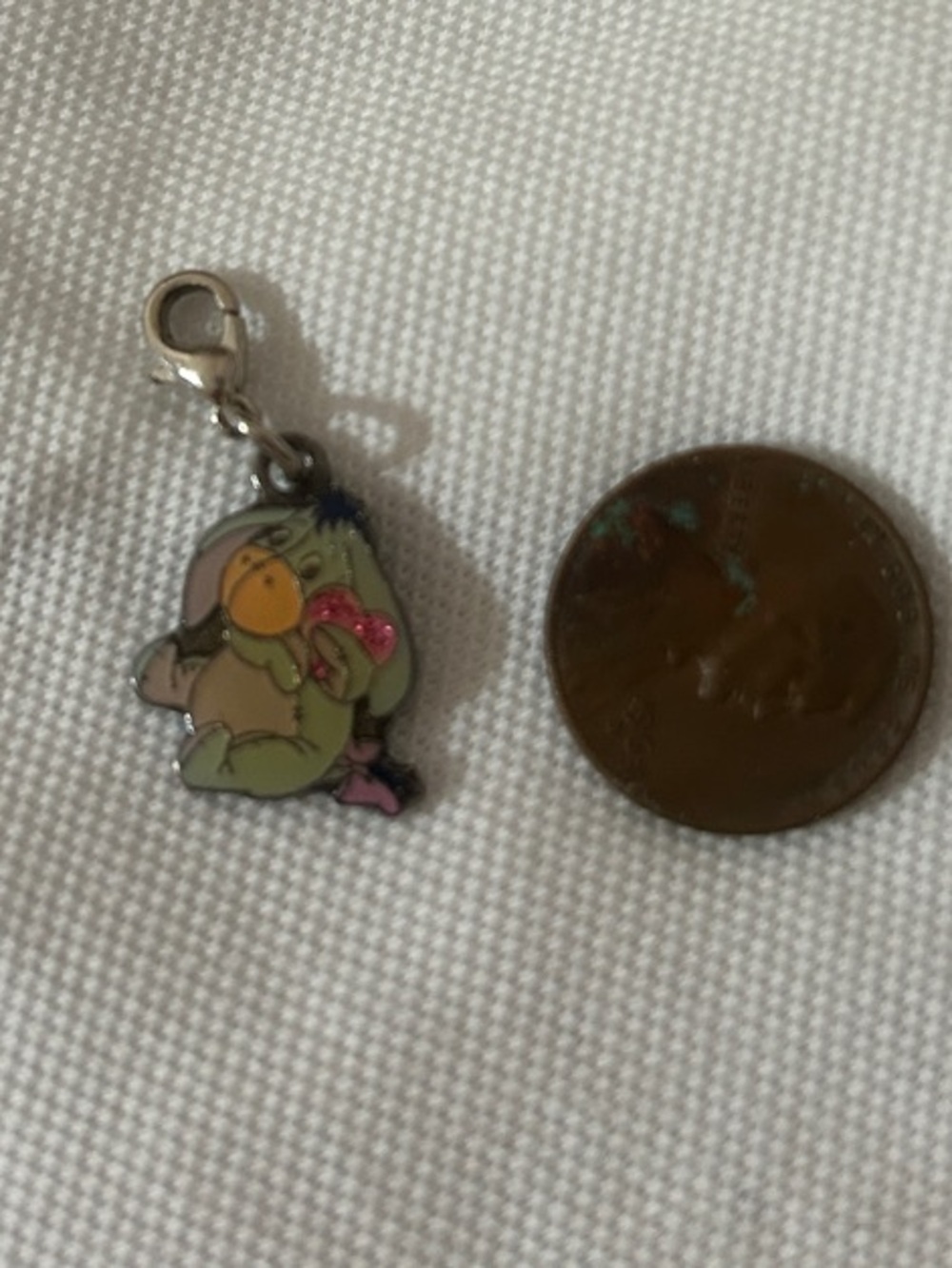 Disney Eeyore hugging a heart  add a charm Enamel Charm